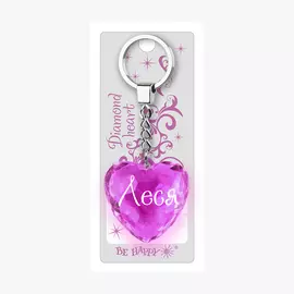 Брелок Би-Хэппи Диамантовое сердце Леся розовый