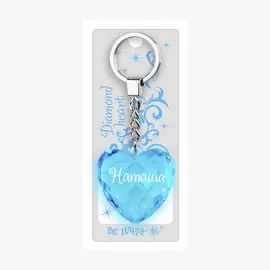 Брелок Би-Хэппи Диамантовое сердце Наташа голубой