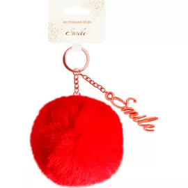 Брелок Би-Хэппи Помпон Smile красный