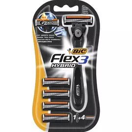 Бритва BIC Flex Hybrid с 4 сменными кассетами