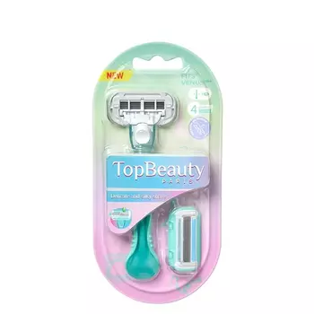 Бритва женская Topbeauty Paris 1 бритва и 2 сменные кассеты