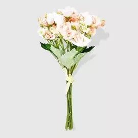 Букет из мелких роз Конэко-О, высота 30 см, персиковый