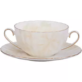 Бульонница с блюдцем Hatori 0,37 л крем