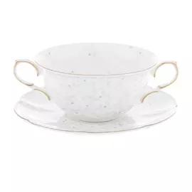 Бульонница с блюдцем Hatori Джулия 370 мл