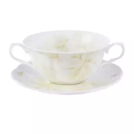 Бульонница с блюдцем Hatori Магнолия 370 мл