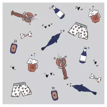 Бумага для подарков Be Smart 70х100 см, Коллекция "Men s day", вобла