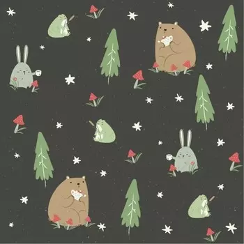 Бумага для подарков Be Smart 70х100 см, Коллекция "Forest", елочки