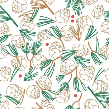 Бумага для подарков Be Smart 70х100 см, Коллекция "Holidays", шишки