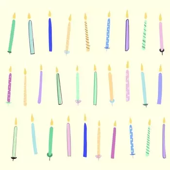 Бумага для подарков Be Smart 70х100 см, Коллекция "Party", свечи