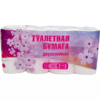 Бумага туалетная Veiro 2 слоя 8 рулонов белая