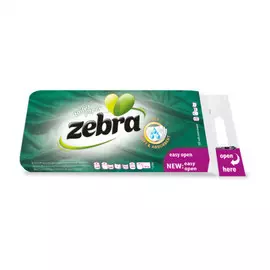 Бумага туалетная Zebra green 10 рулонов 3 слоя