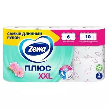 Бумага туалетная Zewa XXL Цветы 2 сл 6 рул