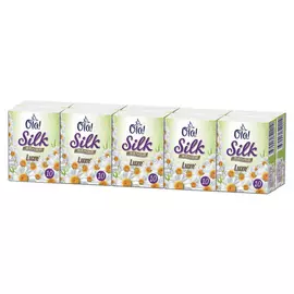 Бумажные платочки Ola! Silk Sense Compact Ромашка 3-слойные 1 х 10