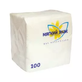 Бумажные салфетки Мягкий знак 100 шт