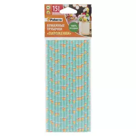 Бумажные трубочки Paterra Пироженки 200 мм 15 шт