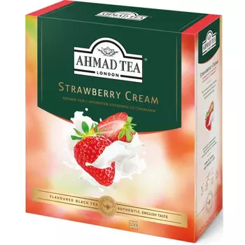 Чай Ahmad Tea чёрный Строуберри крим 100x1, 5 г