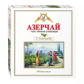 Чай Азерчай черный с чабрецом 100 пакетиков