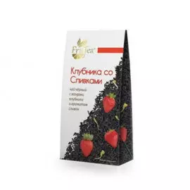 Чай черный FruTea клубника со сливками, 50 г