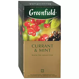 Чай черный Greenfield Currant &amp; Mint с ароматом смородины 25 пакетиков