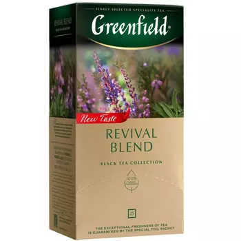 Чай черный Greenfield Revival Blend 25 пакетиков х 1,5 г
