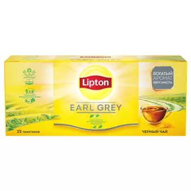 Чай черный Lipton Earl Grey с бергамотом 25 пакетиков