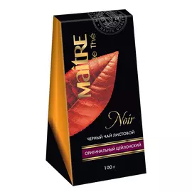 Чай черный Maitre de The Оригинальный цейлонский крупнолистовой 100 г