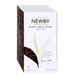 Чай черный Newby Black Tea&amp;Thyme с чабрецом 25 пакетиков