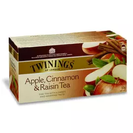 Чай черный Twinings яблоко, корица, изюм 25 пакетиков