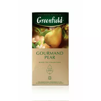 Чай чёрный Greenfield пакетированный Gourmand Pear 1,5 г, 25 пакетиков