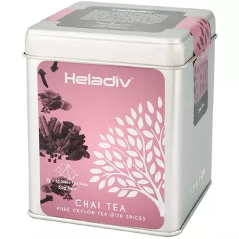 Чай чёрный Heladiv в пирамидкахTin Pyramid Chai специи 2 г х 15 шт