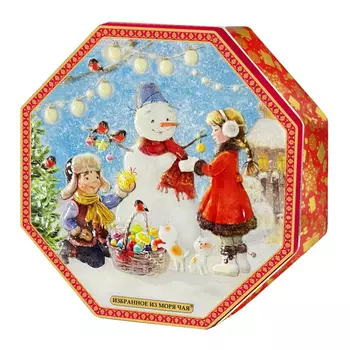 Чай чёрный ИМЧ Восьмиугольник, Снеговик и дети, 100 г