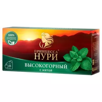 Чай чёрный Принцесса Гита высокогорный с мятой 1,8 г, 25 пакетиков