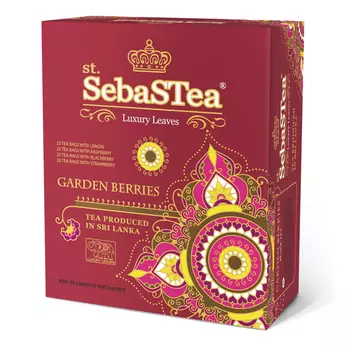 Чай черный SebaSTea Garden Berries пакетированный, 100х1.5 г