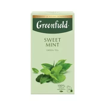 Чай Greenfield зелёный пакетированный Sweet Mint 1,7 г, 20 пакетиков