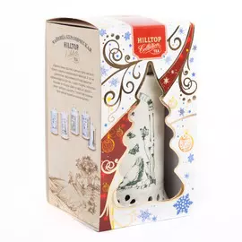 Чай Hilltop королевское золото 125г +чайница керамика