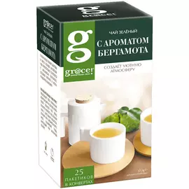 Чай зеленый Grace с ароматом бергамота 25 пакетиков