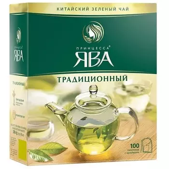 Чай зеленый Принцесса Ява Традиционный 100х2 г