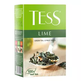 Чай зеленый Tess Lime с цедрой цитрусовых листовой 100 г