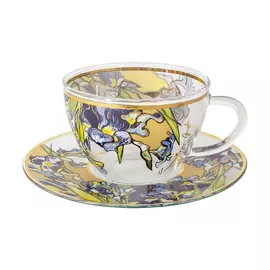 Чайная пара Carmani Ирисы стекло 250 мл