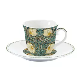 Чайная пара Easy Life Уильям Моррис 200 мл темно-зеленый