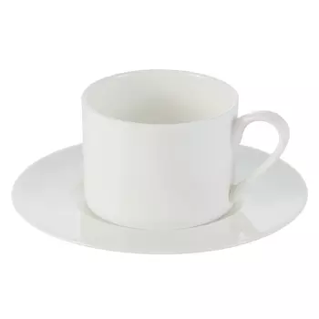 Чайная пара Gipfel Diana чашка 250 мл, блюдце 16 см белый