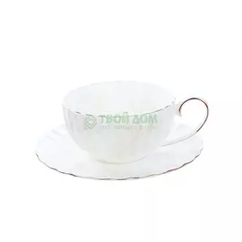 Чайная пара Hatori Магнолия крем отводка золото