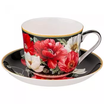 Чайная пара Lefard Маки, цвет черный, 500 мл