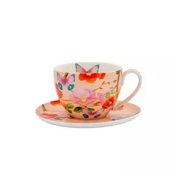 Чайная пара Maxwell & Williams камелии на розовом 400 мл