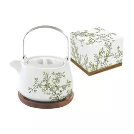 Чайник Easy life 0.75 на подставке акация натура