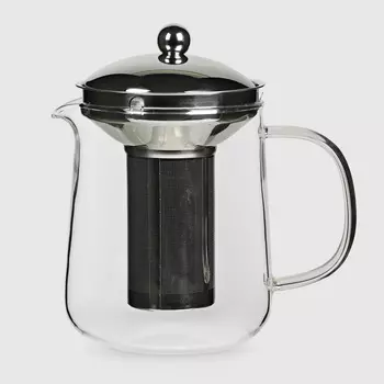 Чайник заварочный Everblooming с металлической крышкой и фильтром 1200 мл