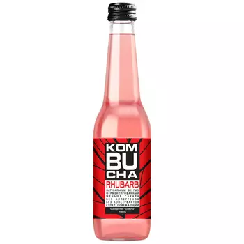 Чайный гриб Kombucha Ревень, 0,33л