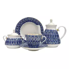 Чайный сервиз ЛФЗ Незабудка 6 персон 20 предметов