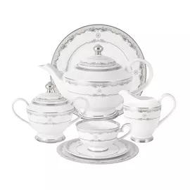 Чайный сервиз Midori Корона на 12 персон серебро