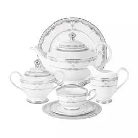 Чайный сервиз Midori Корона на 6 персон серебро